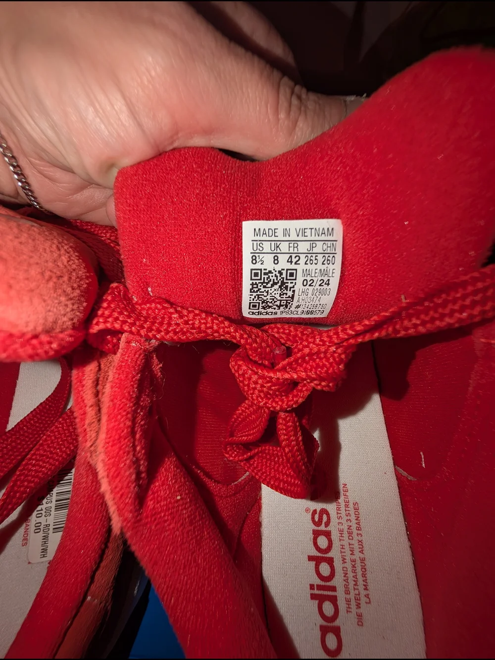 Adidas Campus 00s Red Suede Sneakers Mens 8.5